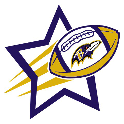 Baltimore Ravens Football Goal Star logo iron on paper